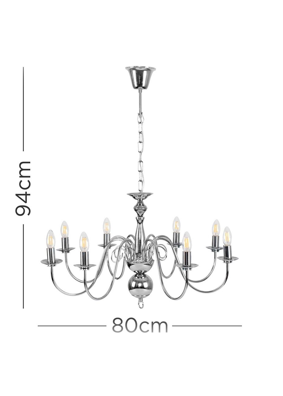 ValueLights Gothica 8 Way Chandelier Ceiling Light