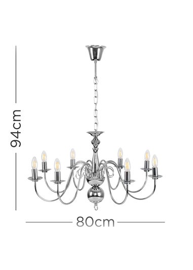 ValueLights Gothica 8 Way Chandelier Ceiling Light