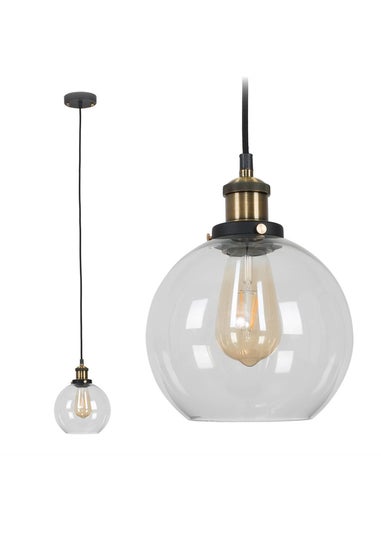 ValueLights Sheridan Glass Globe Ceiling Pendant Light