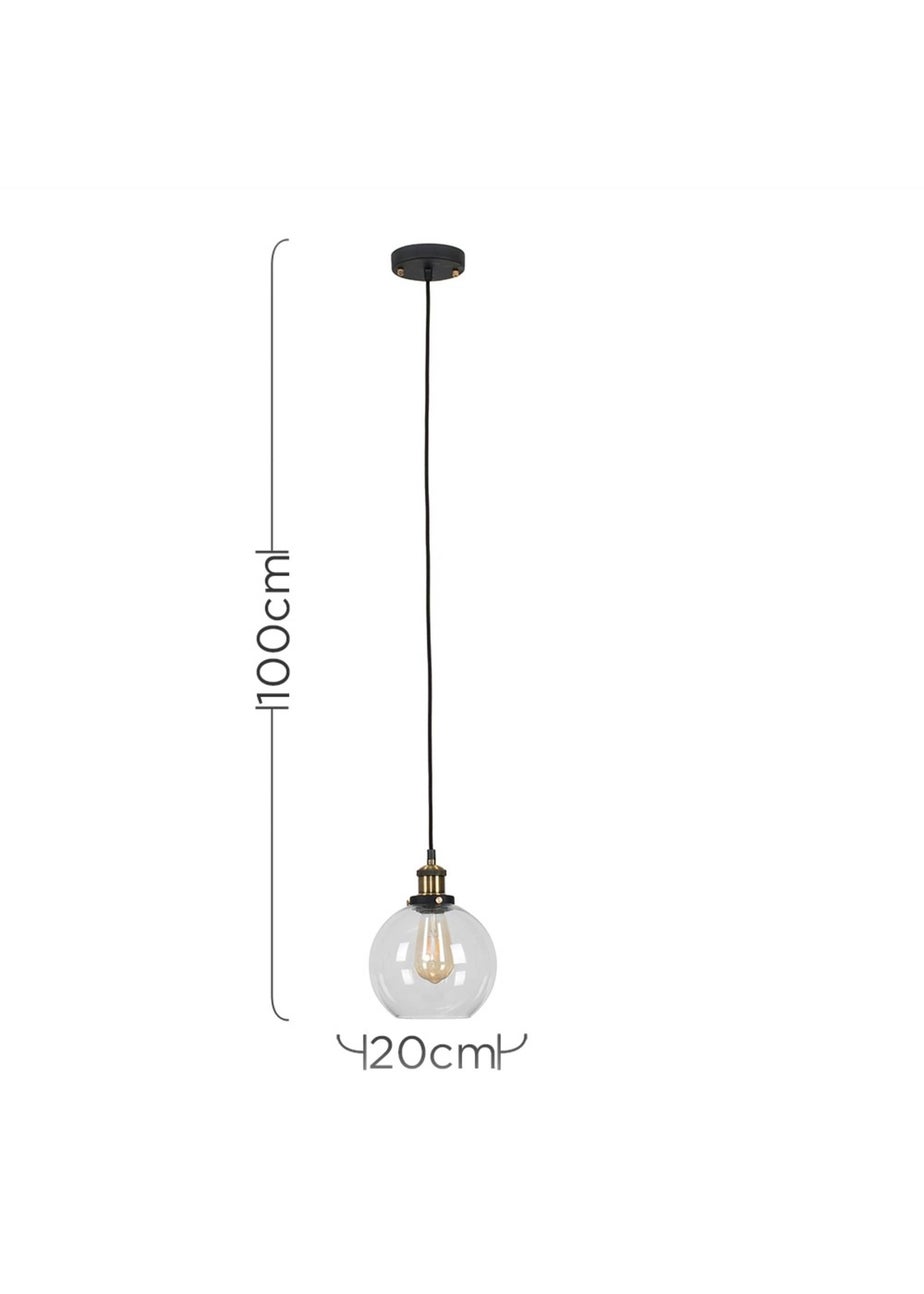 ValueLights Sheridan Glass Globe Ceiling Pendant Light