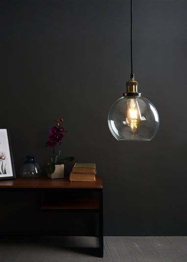 ValueLights Sheridan Glass Globe Ceiling Pendant Light