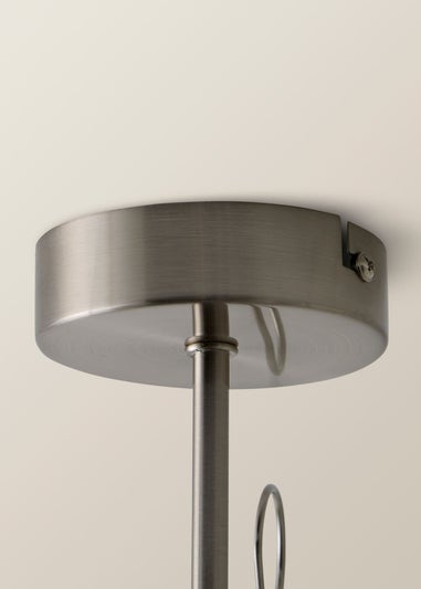 ValueLights Newlyn Brushed Chrome 3 Way Frosted Glass Ceiling Light