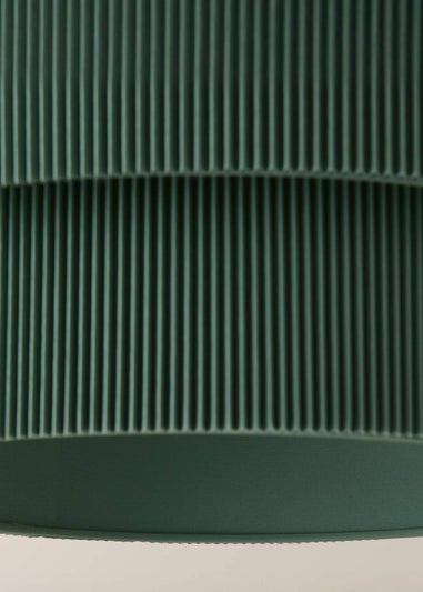 ValueLights Mason Moss Green 2 Tier Crinkle Easy Fit Ceiling Lampshade