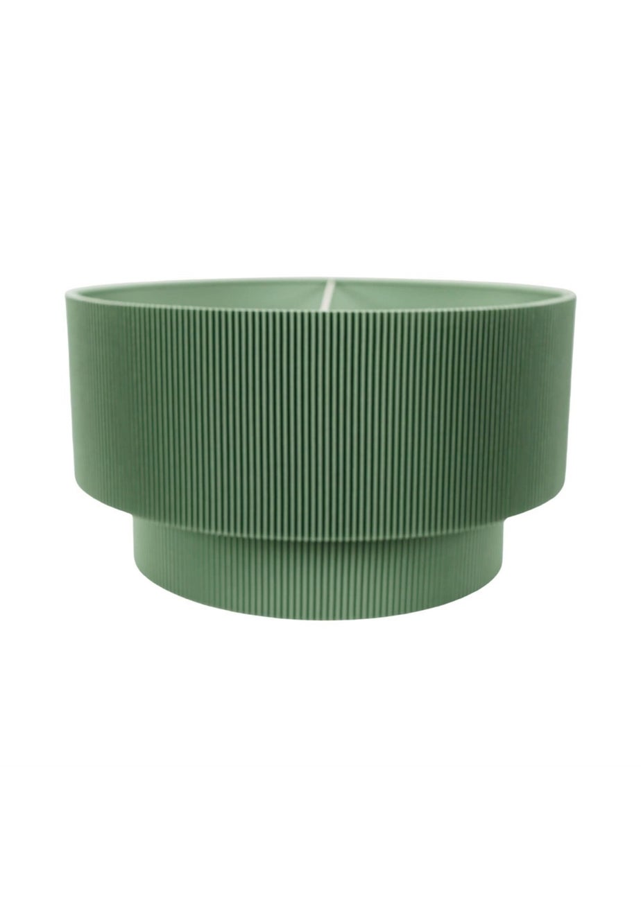 ValueLights Mason Moss Green 2 Tier Crinkle Easy Fit Ceiling Lampshade