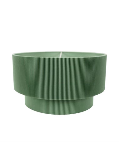 ValueLights Mason Moss Green 2 Tier Crinkle Easy Fit Ceiling Lampshade