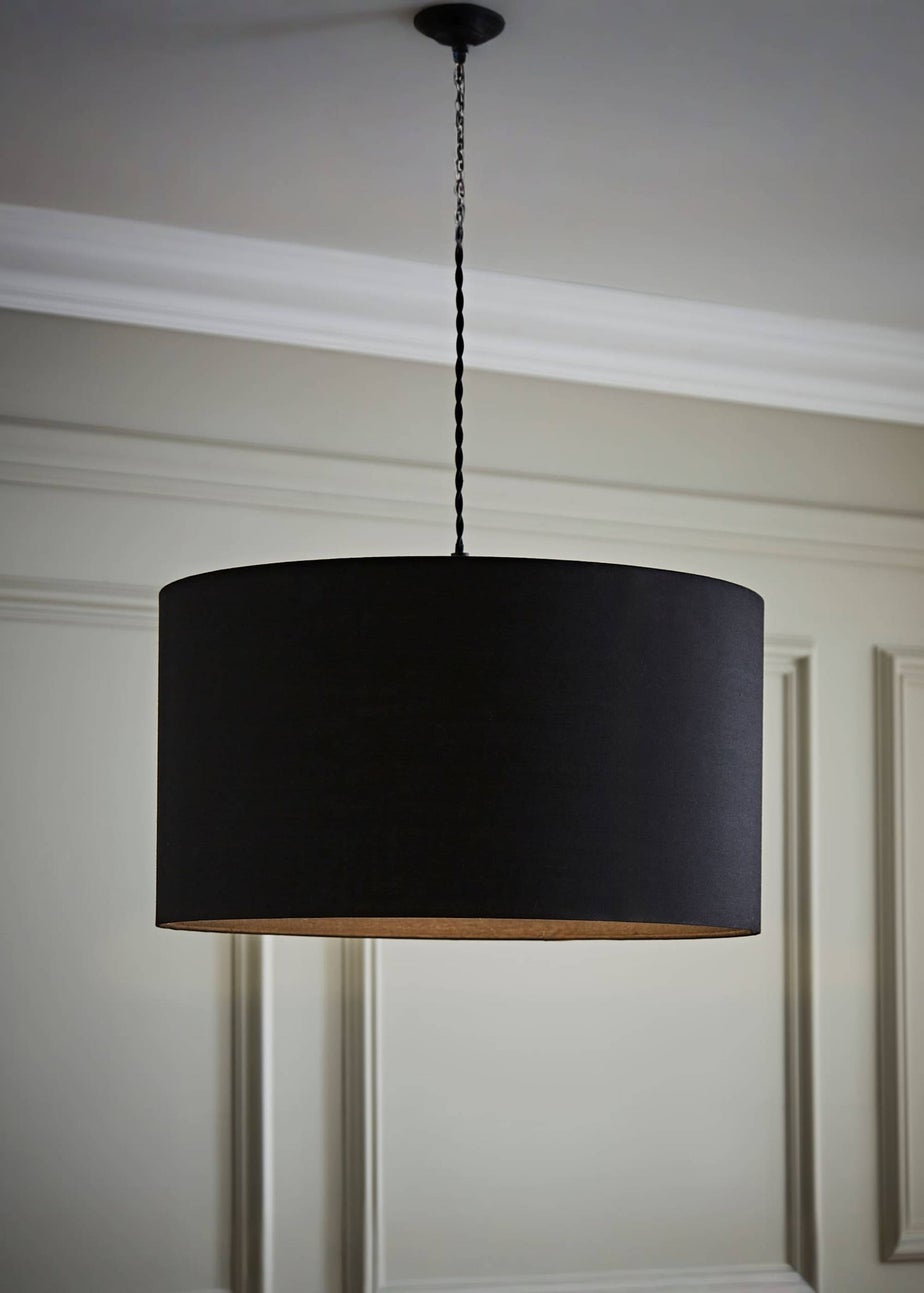 ValueLights Reni Large 35cm Black Fabric Easy Fit Lampshade