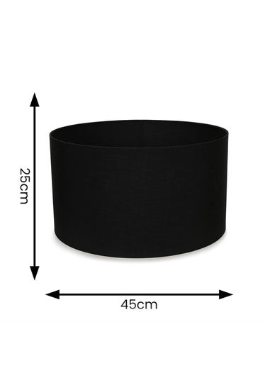 ValueLights Reni Large 35cm Black Fabric Easy Fit Lampshade