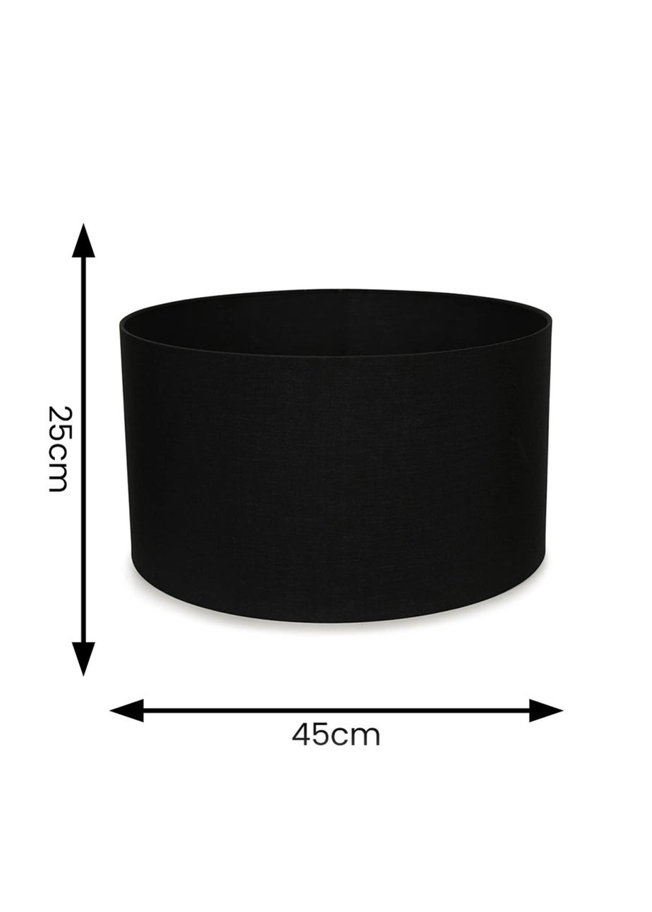 ValueLights Reni Large 35cm Black Fabric Easy Fit Lampshade