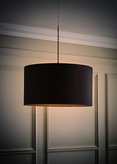 ValueLights Reni Large 35cm Black Fabric Easy Fit Lampshade