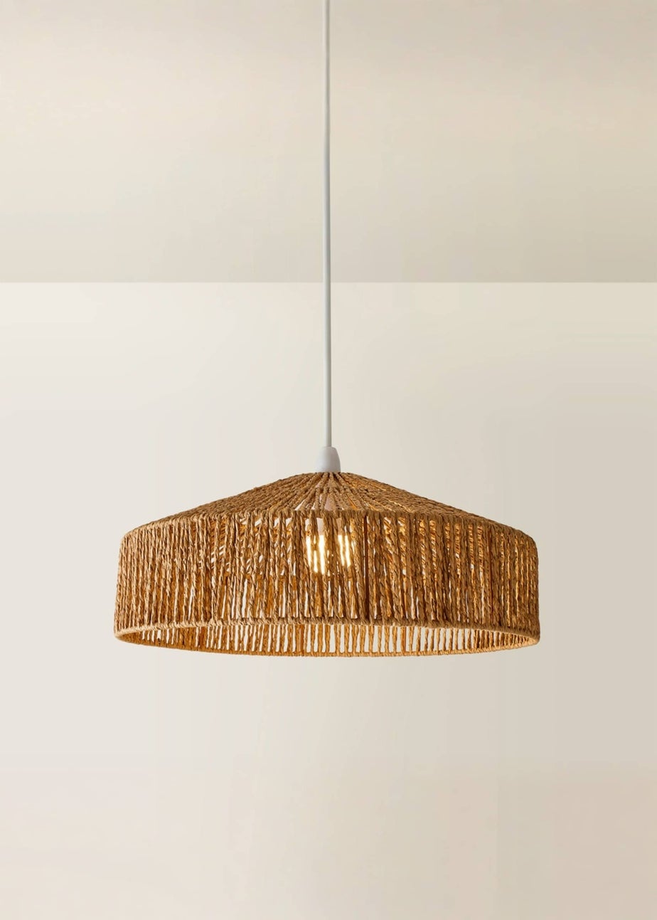 ValueLights Elcano Woven Rope Easy Fit Ceiling Lampshade