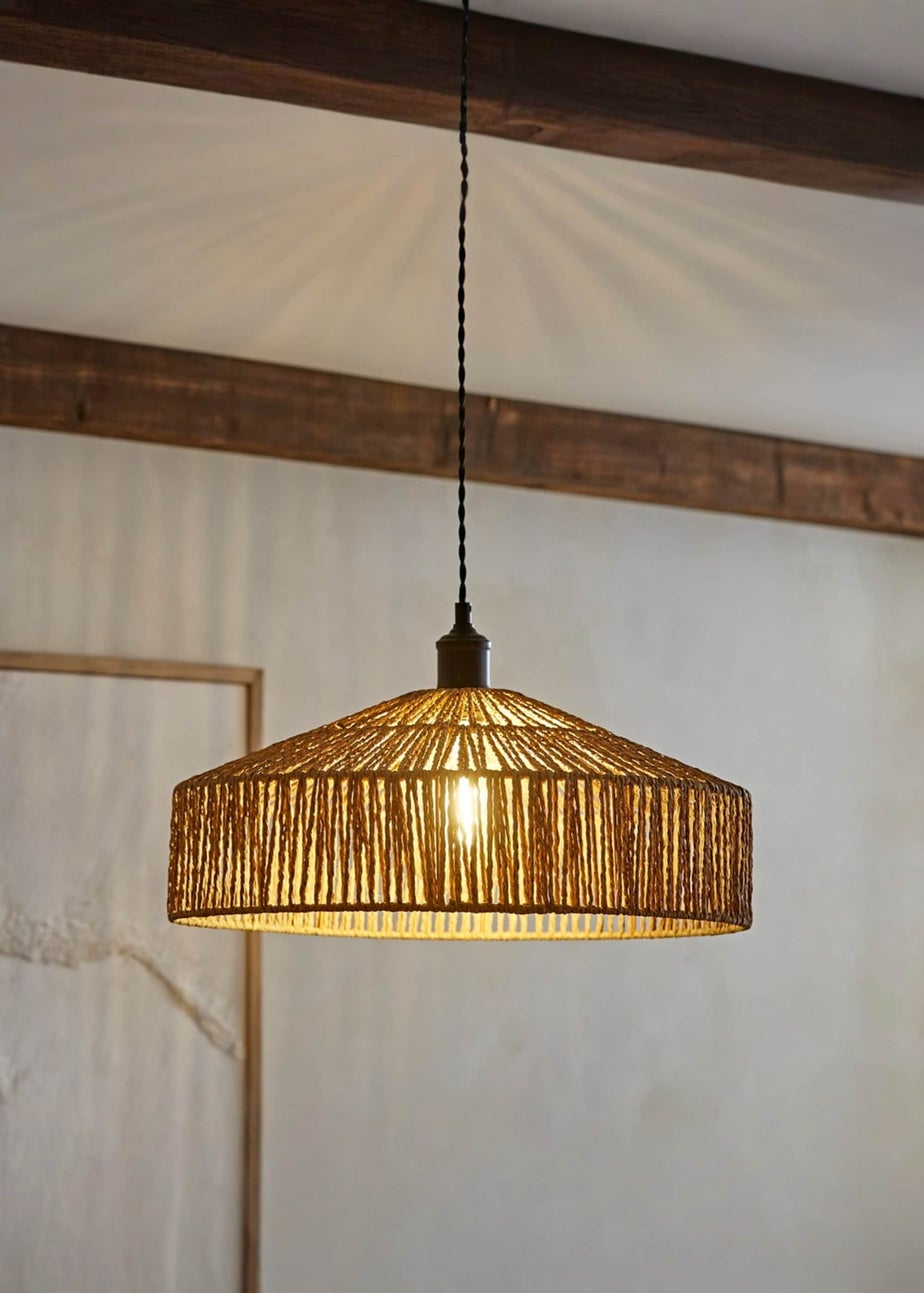 ValueLights Elcano Woven Rope Easy Fit Ceiling Lampshade