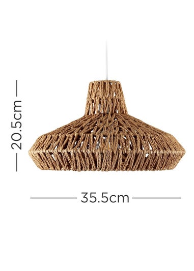 ValueLights Hamilton Natural Rope Easy Fit Ceiling Lampshade