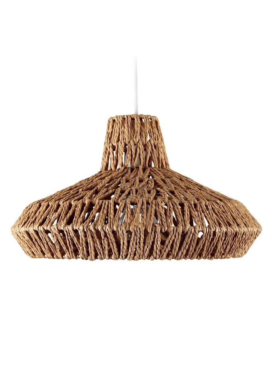 ValueLights Hamilton Natural Rope Easy Fit Ceiling Lampshade