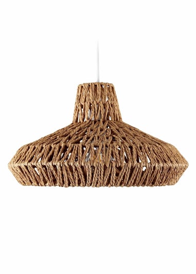 ValueLights Hamilton Natural Rope Easy Fit Ceiling Lampshade