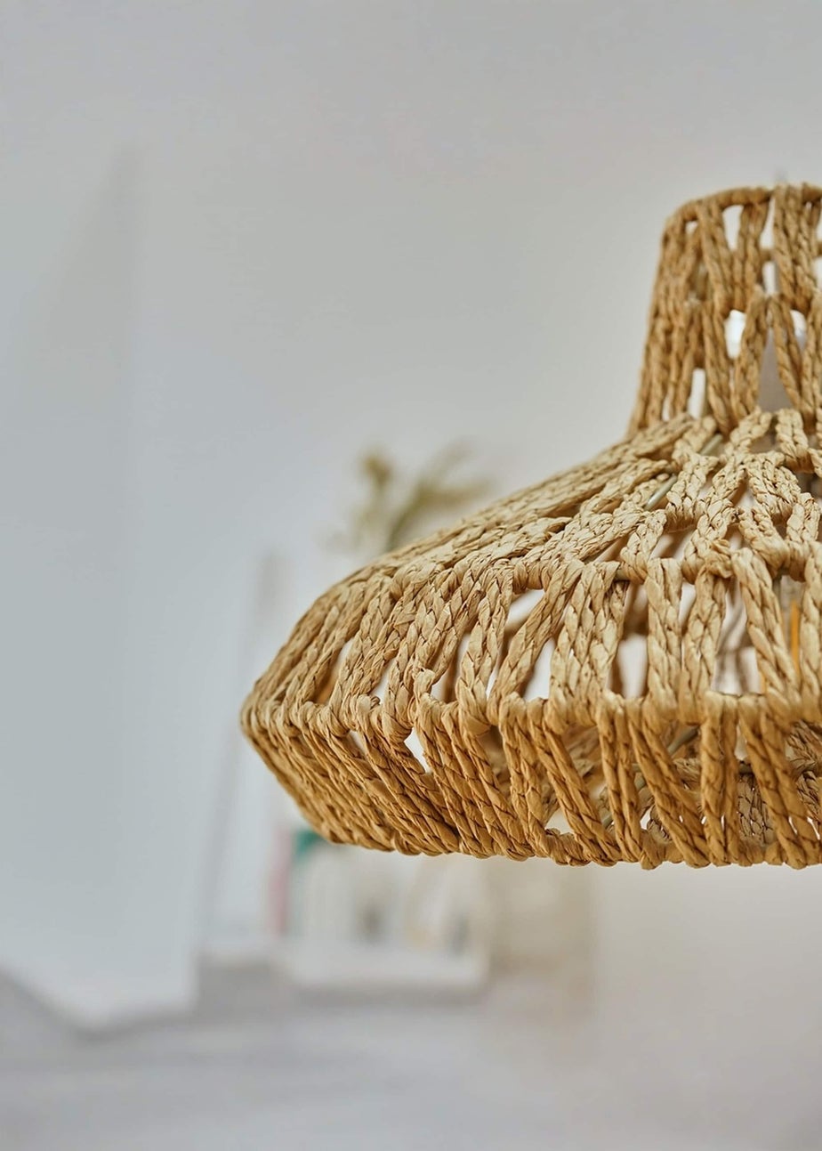 ValueLights Hamilton Natural Rope Easy Fit Ceiling Lampshade