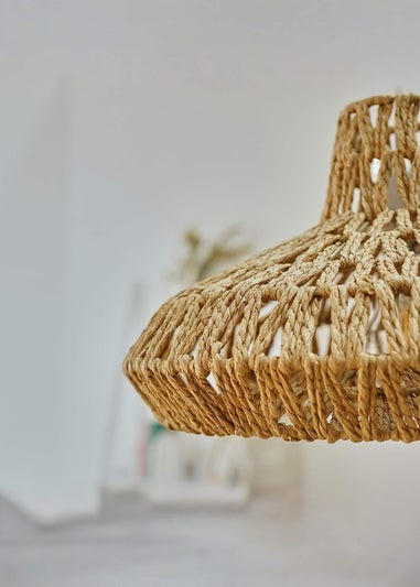 ValueLights Hamilton Natural Rope Easy Fit Ceiling Lampshade