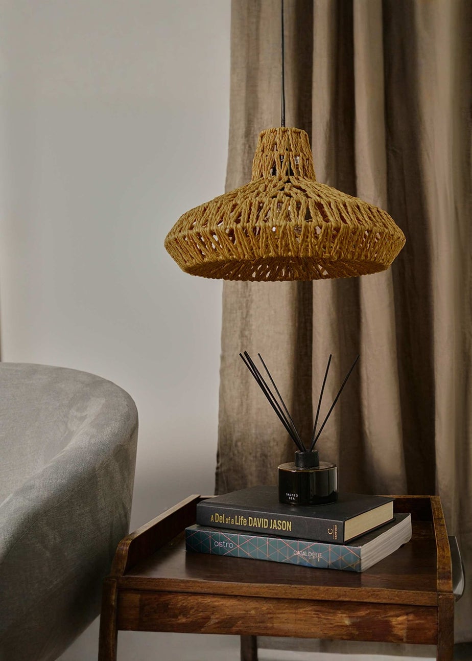 ValueLights Hamilton Natural Rope Easy Fit Ceiling Lampshade