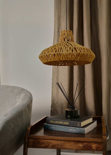 ValueLights Hamilton Natural Rope Easy Fit Ceiling Lampshade