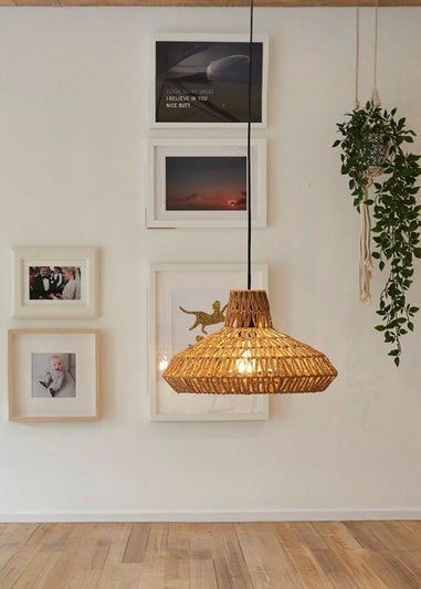 ValueLights Hamilton Natural Rope Easy Fit Ceiling Lampshade