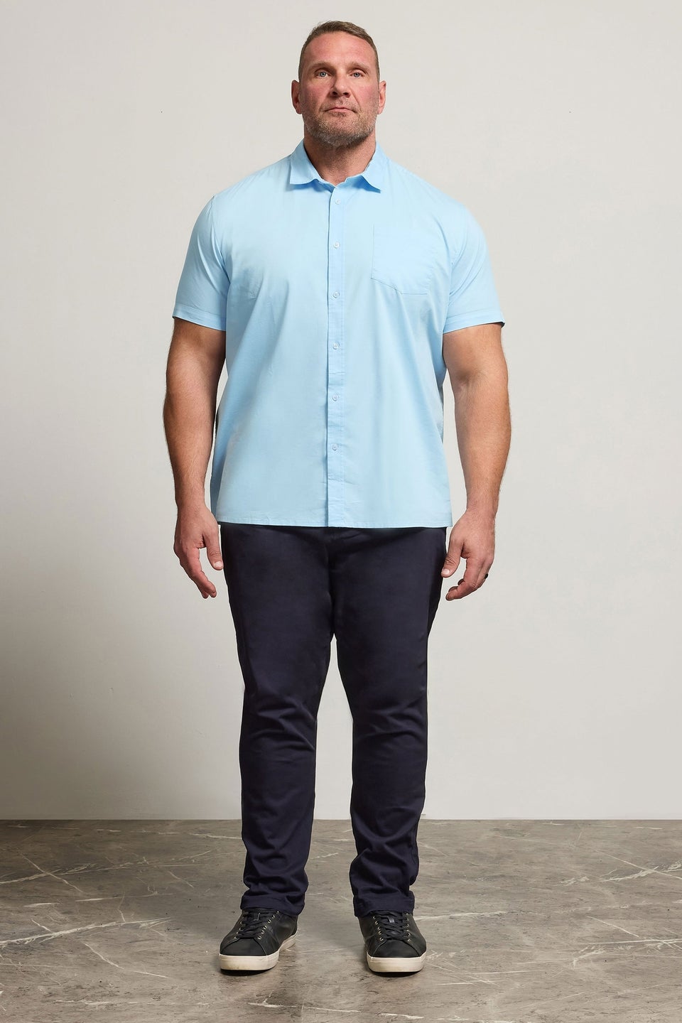 BadRhino Light Blue Stretch Short Sleeve Shirt