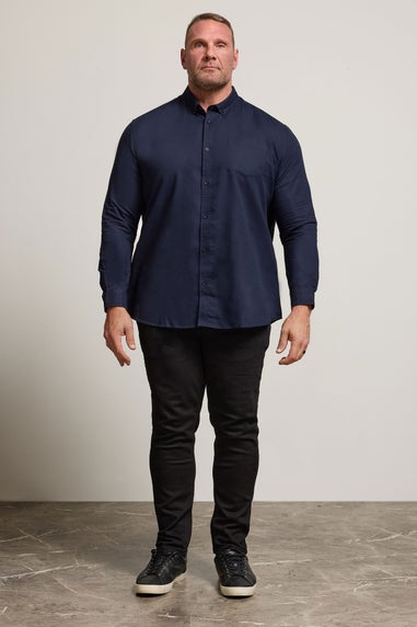 BadRhino Navy Blue Long Sleeve Oxford Shirt
