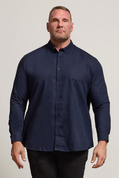BadRhino Navy Blue Long Sleeve Oxford Shirt
