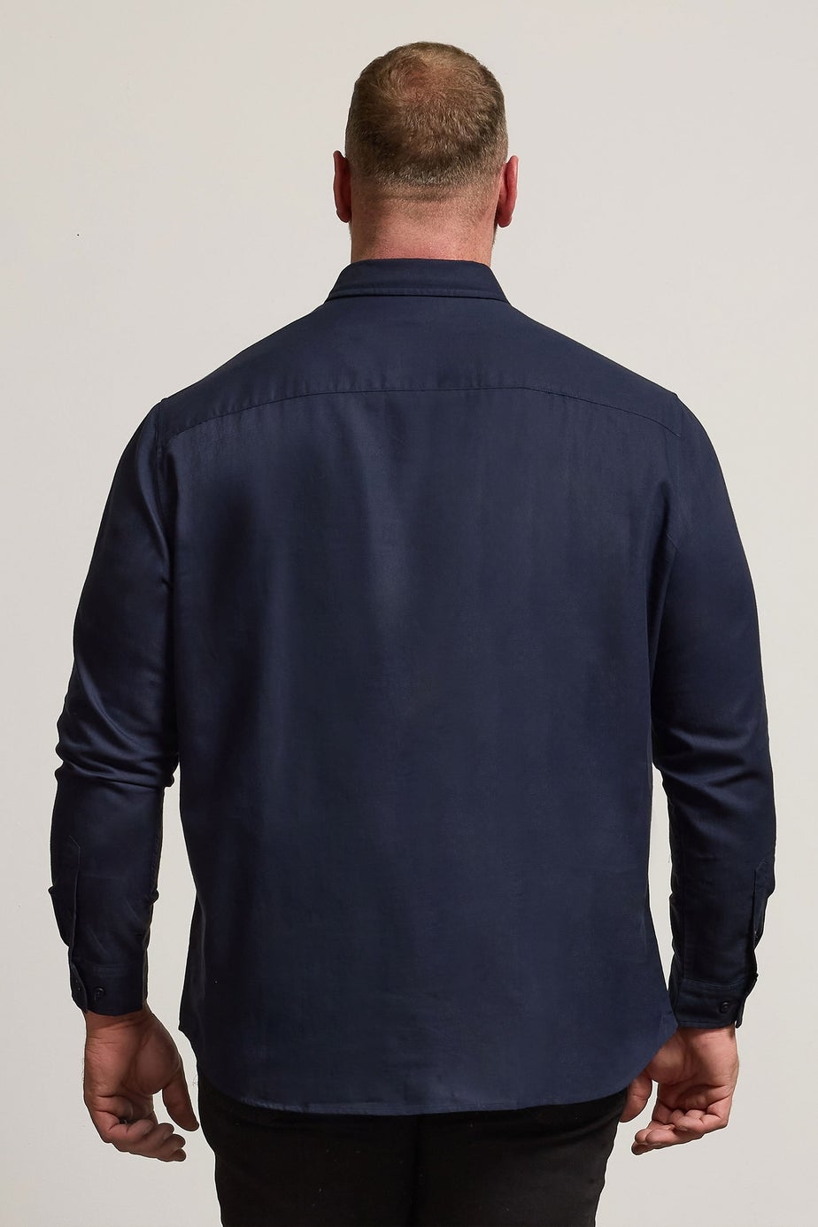BadRhino Navy Blue Long Sleeve Oxford Shirt