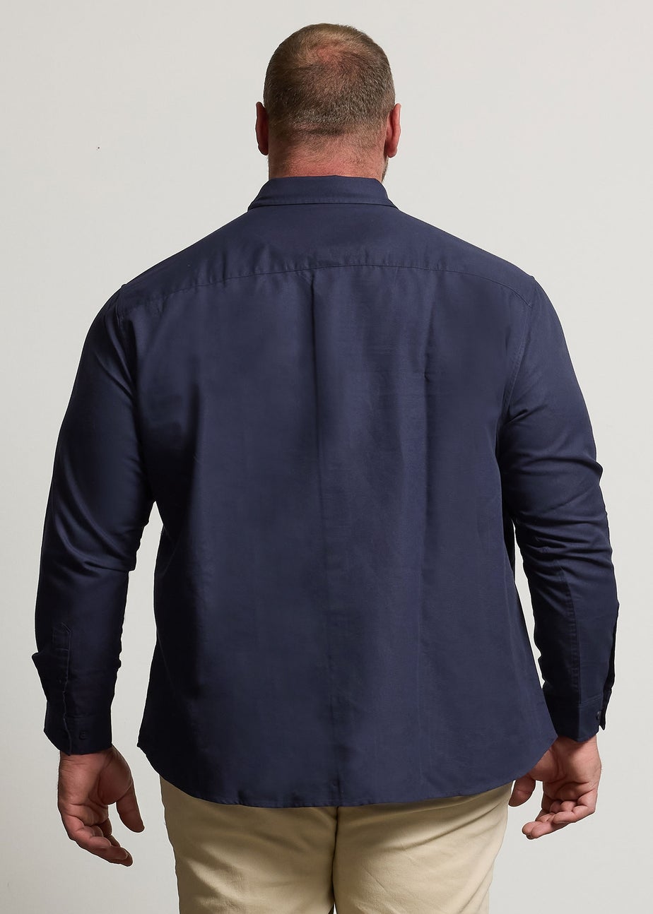 BadRhino Navy Blue Long Sleeve Oxford Shirt