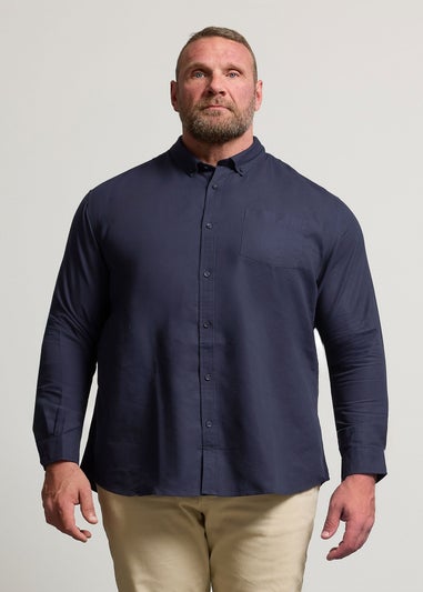 BadRhino Navy Blue Long Sleeve Oxford Shirt