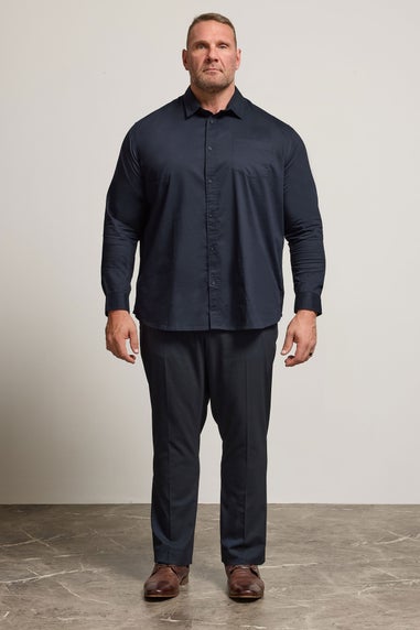 BadRhino Navy Blue Stretch Long Sleeve Shirt