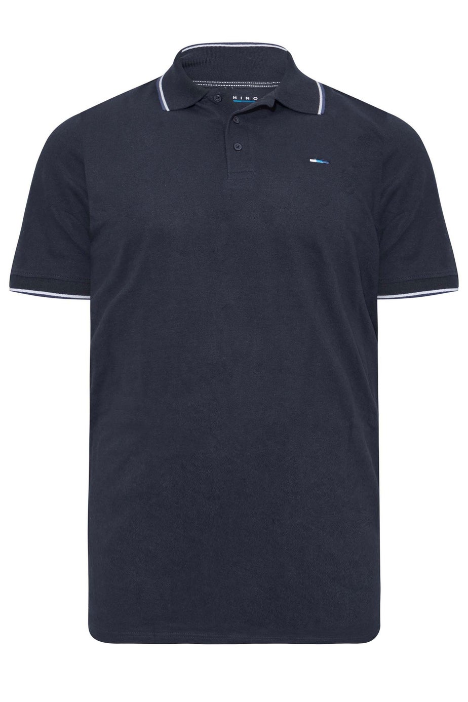 BadRhino Big & Tall Navy Blue/Black/Burgundy Red 3 Pack Tipped Polo Shirts