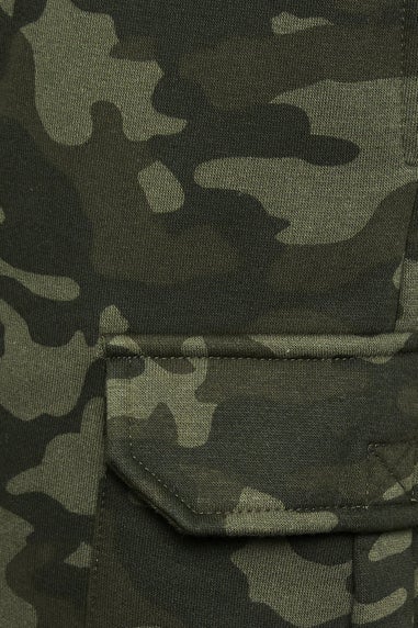 BadRhino Green Camo Print Cargo Joggers