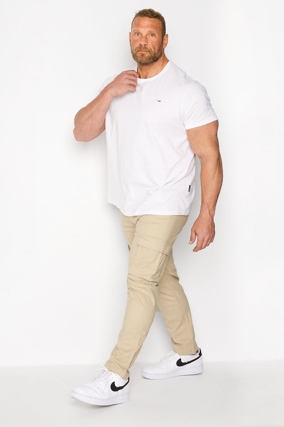 BadRhino Big & Tall Beige Brown Stretch Combat Cargo Trousers