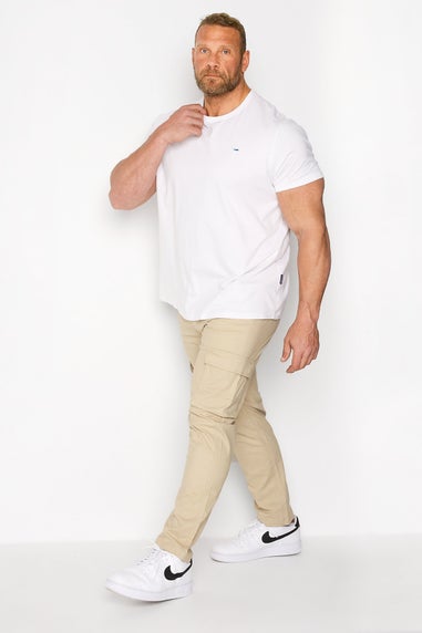 BadRhino Big & Tall Beige Brown Stretch Combat Cargo Trousers