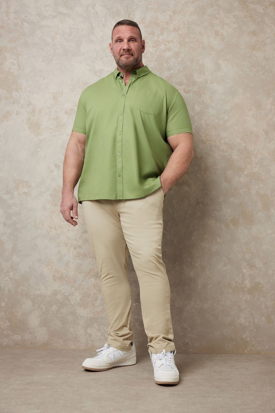BadRhino Sage Green Short Sleeve Oxford Shirt