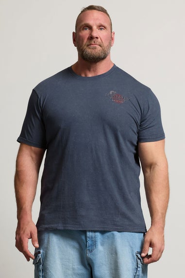 BadRhino Navy Blue Legendary Warriors Print T-Shirt