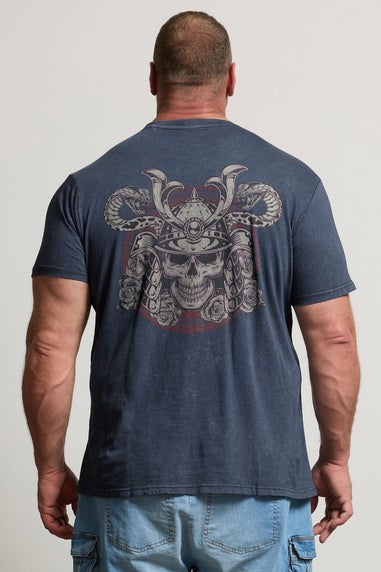 BadRhino Navy Blue Legendary Warriors Print T-Shirt