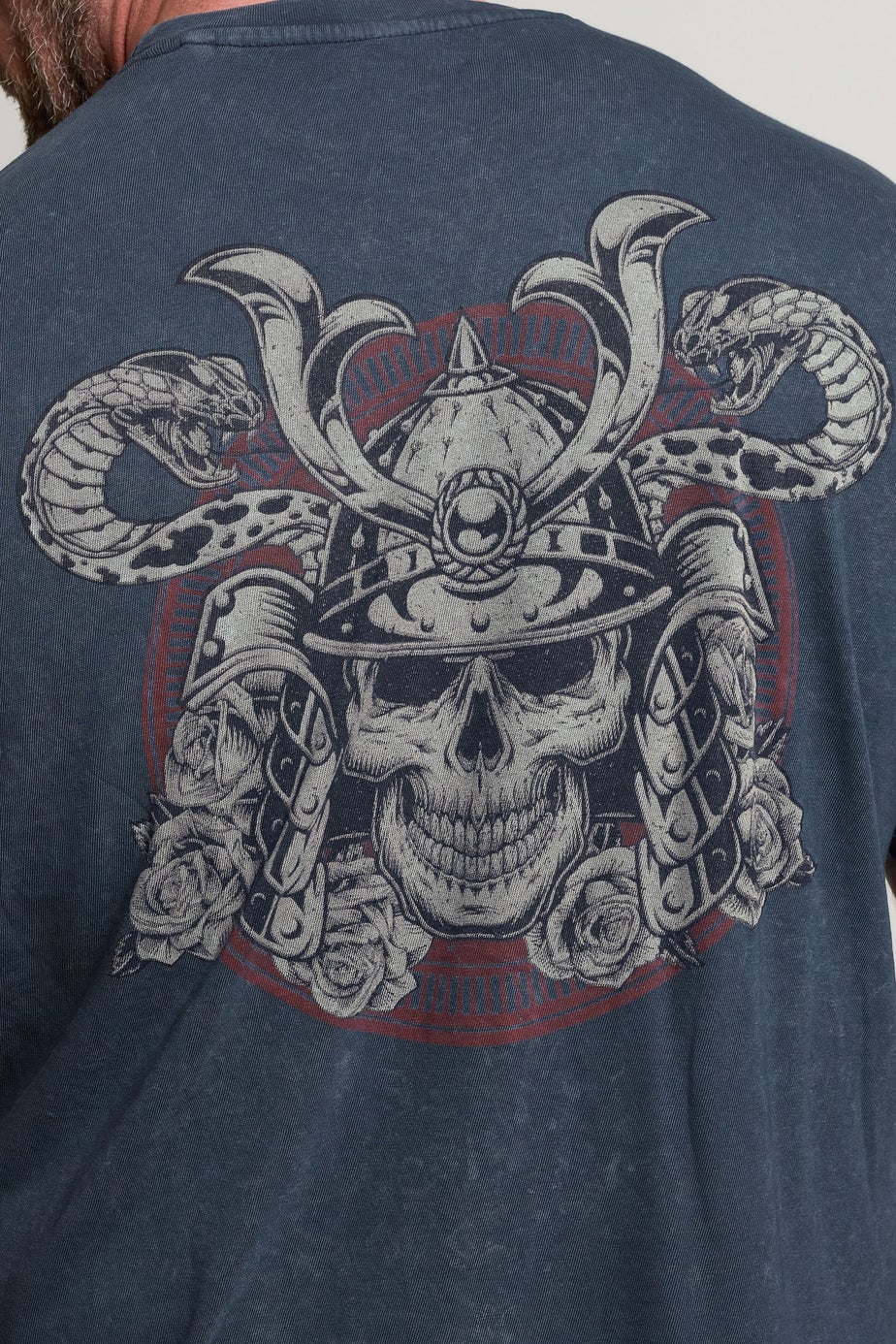 BadRhino Navy Blue Legendary Warriors Print T-Shirt