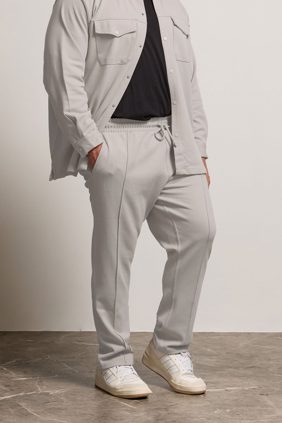 BadRhino Natural Brown Textured Jersey Joggers