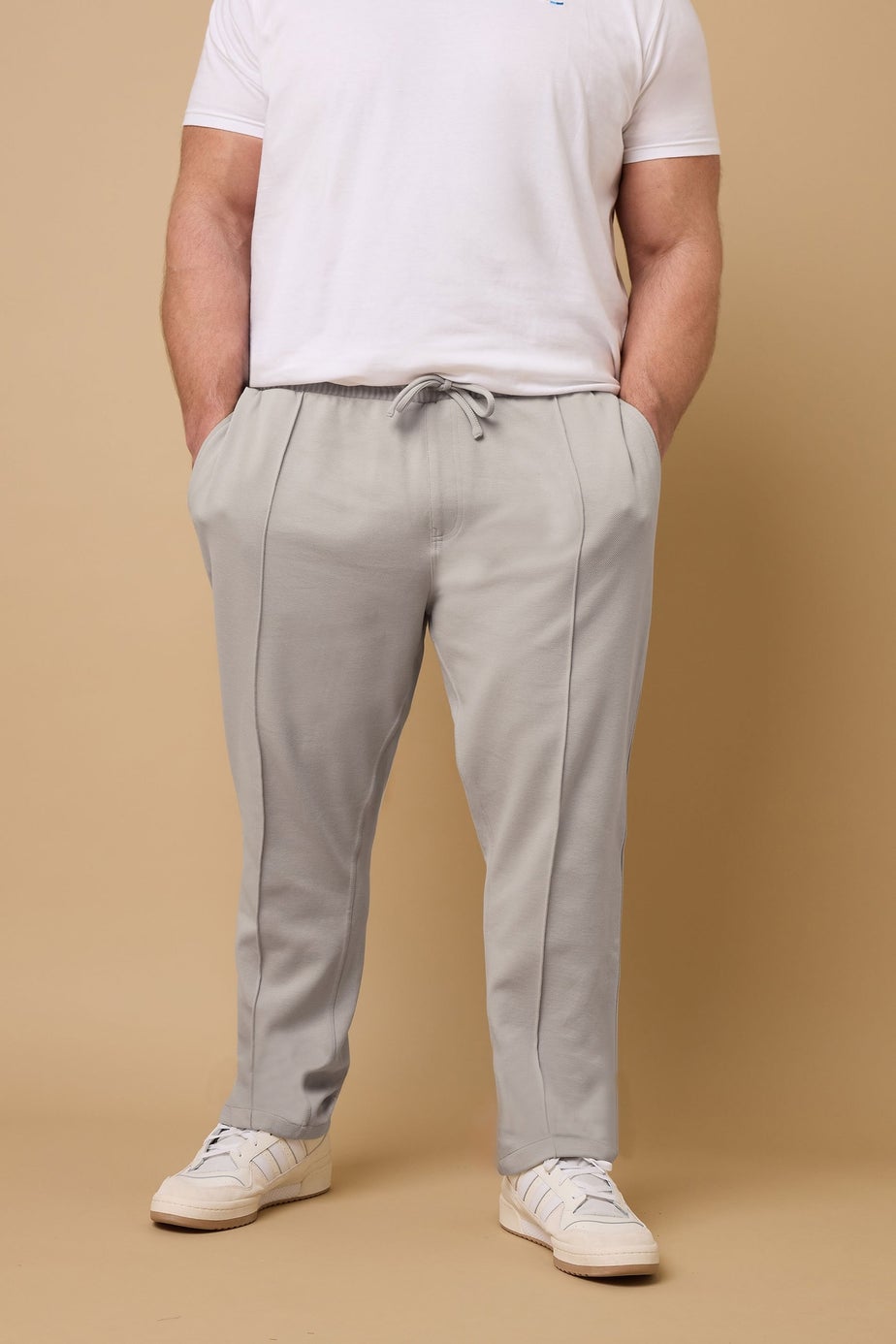 BadRhino Natural Brown Textured Jersey Joggers