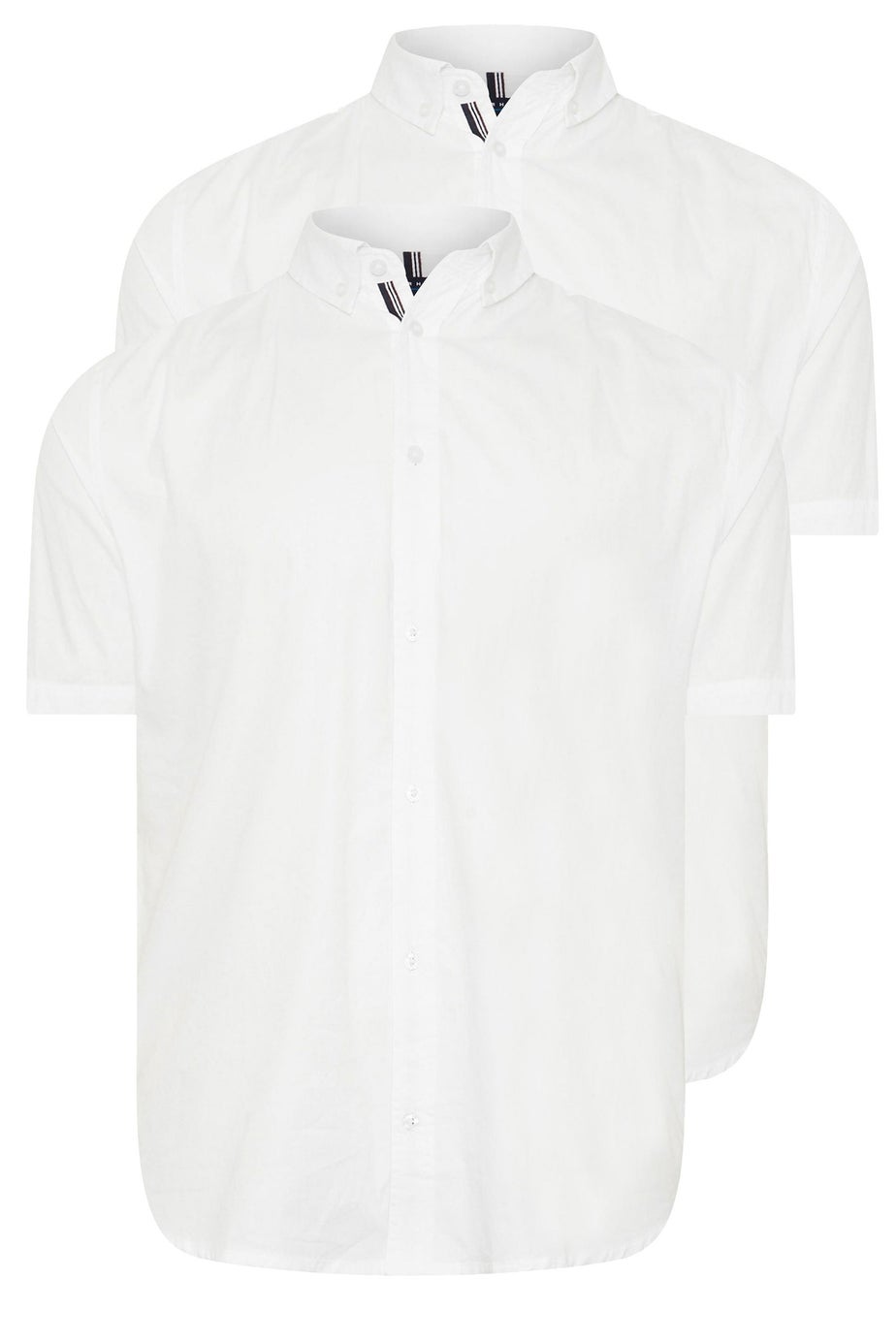 BadRhino 2 Pack White Short Sleeve Poplin Shirts