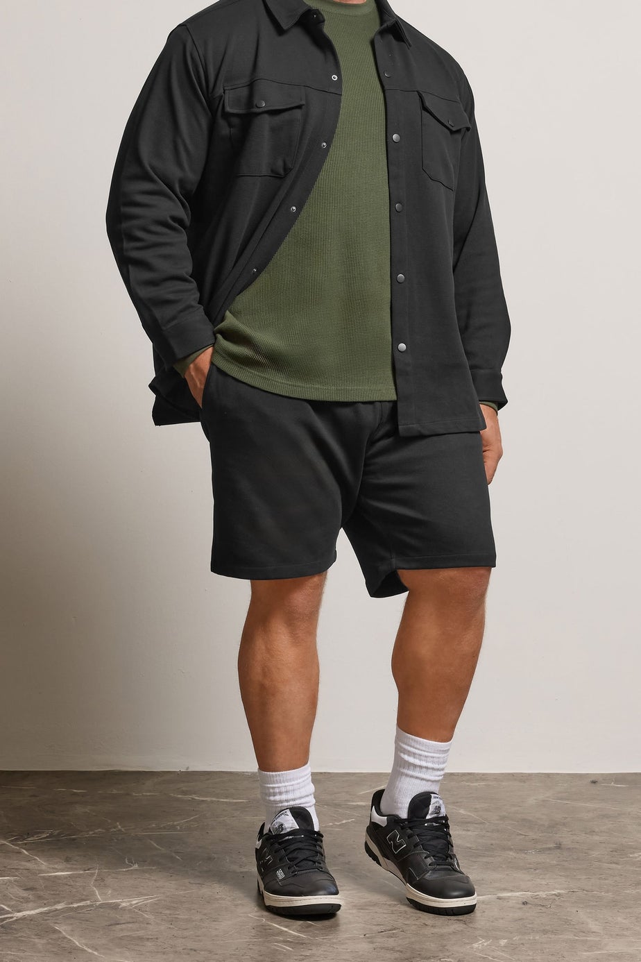 BadRhino Black Texture Jersey Shorts