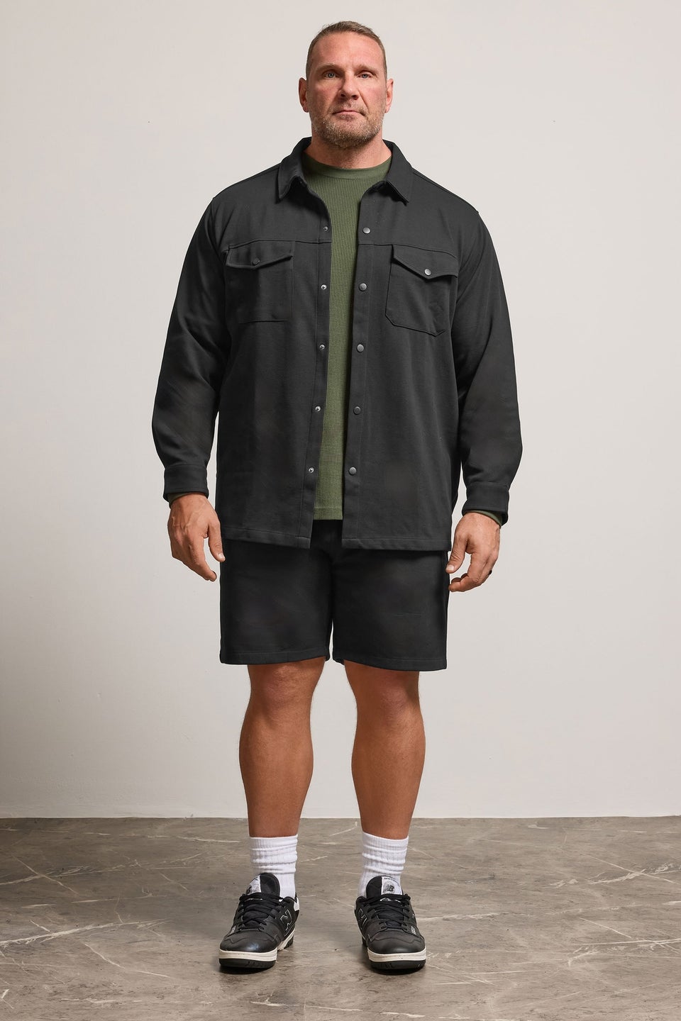 BadRhino Black Texture Jersey Shorts