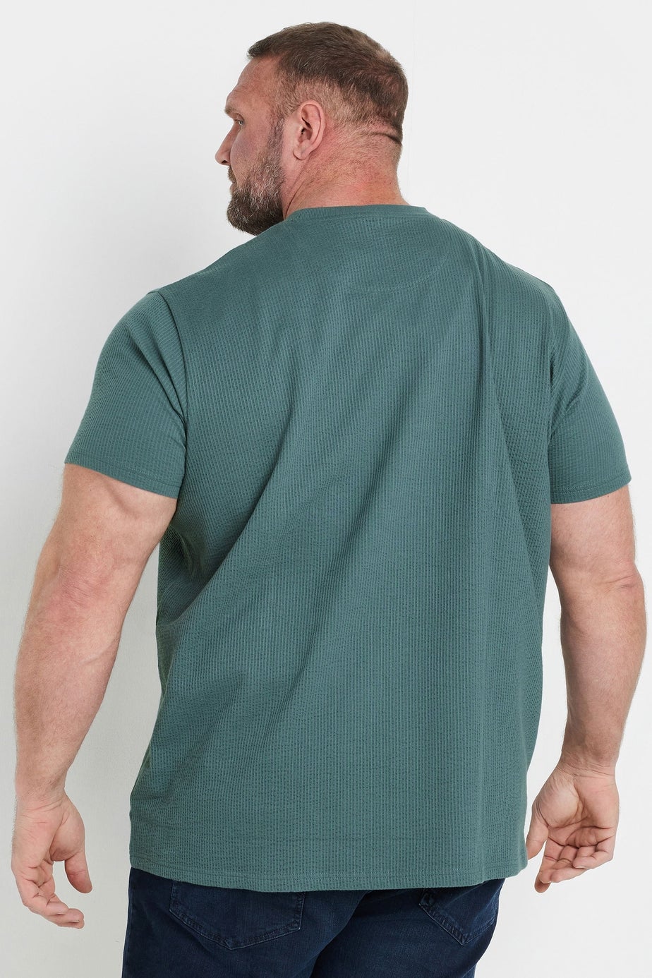 BadRhino Green Seersucker Textured T-Shirt