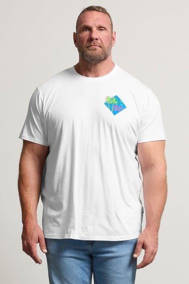 BadRhino White Malibu Graphic T-Shirt