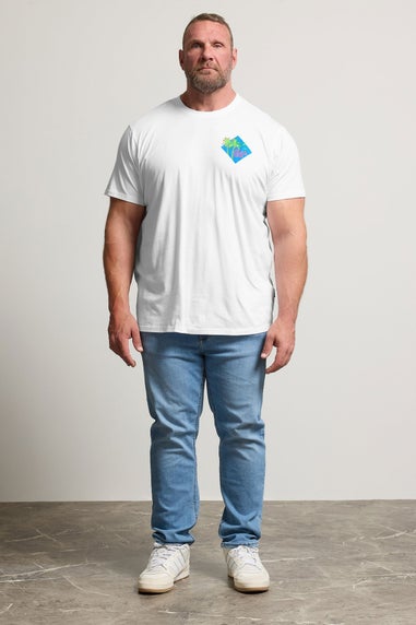 BadRhino White Malibu Graphic T-Shirt