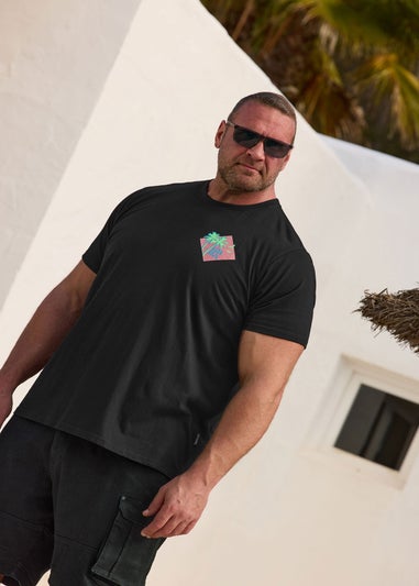 BadRhino Black Ibiza Graphic Print T-Shirt