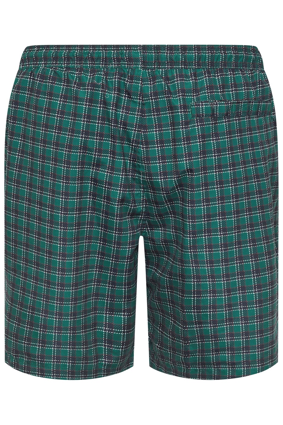 BadRhino Green & Navy Blue Tartan Swim Shorts