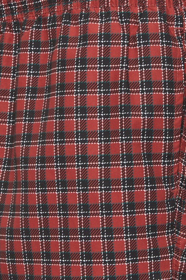 BadRhino Red & Black Tartan Swim Shorts