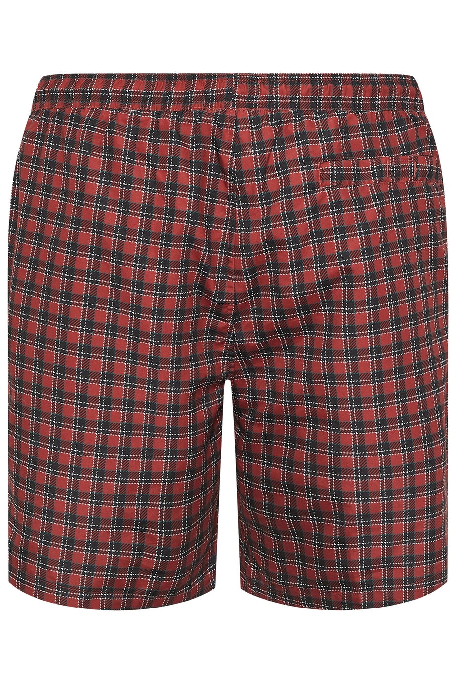 BadRhino Red & Black Tartan Swim Shorts